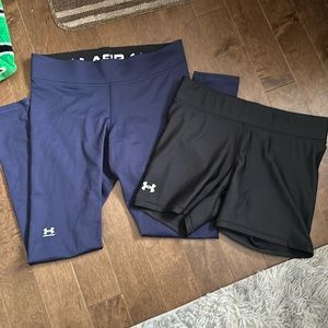 Under Armour leggings and shorts bundle